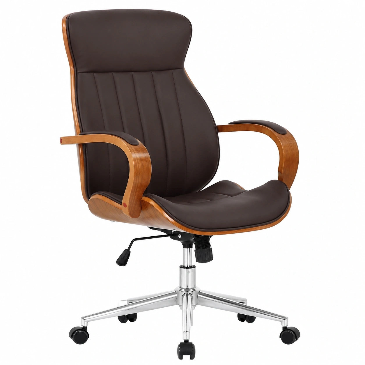 chaise-de-bureau-ergonomique-reglable-et-pivotante-marron-kezhoi3827ra